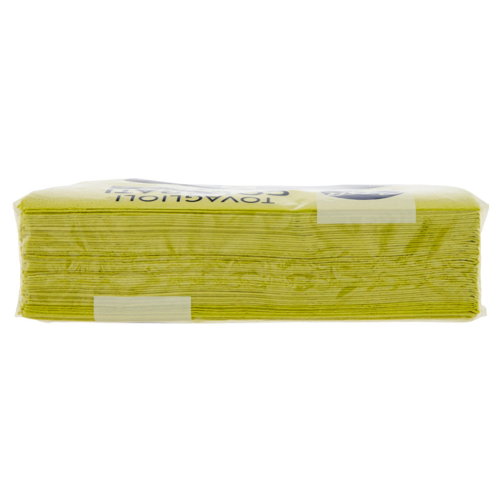 TOVAGLIOLI COLORATI COOP CASA 2VELI 33X33CM VERDI FSC PZ.50 - 2