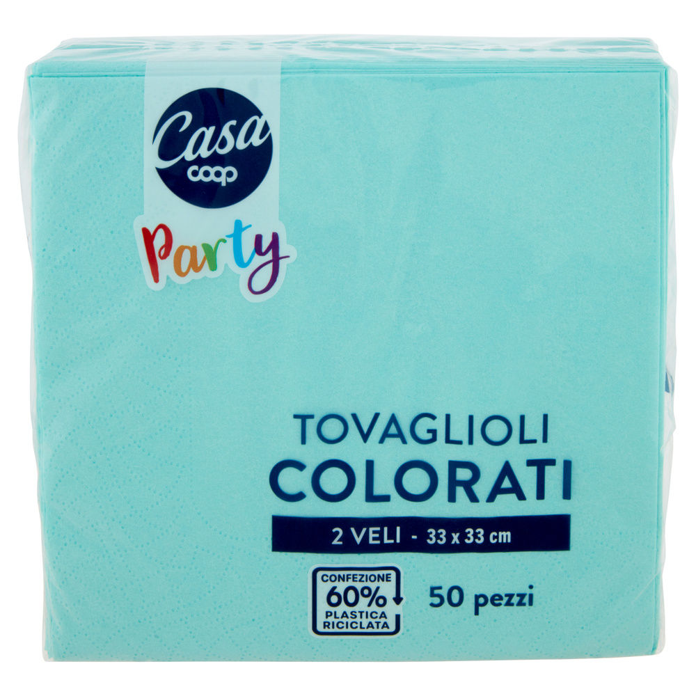 TOVAGLIOLI COLORATI COOP CASA 2V 33X33 TIFFANY FSC PZ.50 - 2