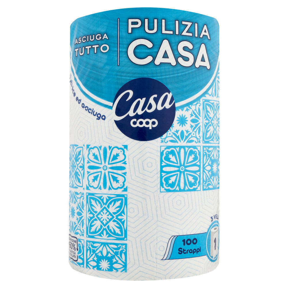 Asciugatutto pulizia casa coop casa 3veli 100strappi pz.1