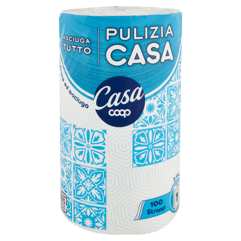 ASCIUGATUTTO PULIZIA CASA COOP CASA 3VELI 100STRAPPI PZ.1 - 2