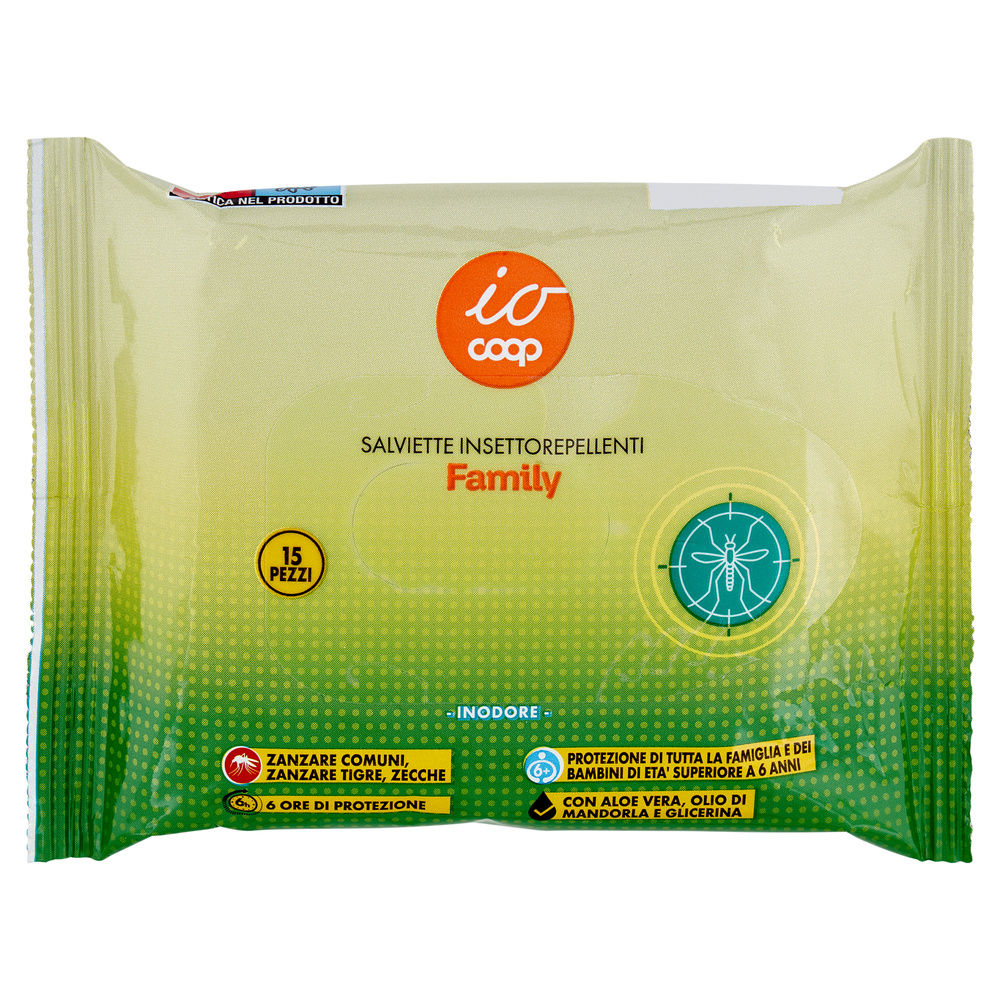 SALVIETTE INSETTOREPELLENTI COOP IO FAMILY PZ 15 - 2