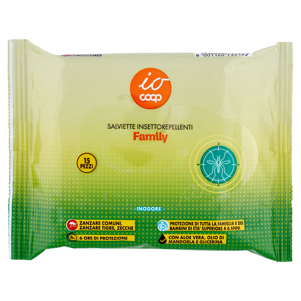 SALVIETTE INSETTOREPELLENTI COOP IO FAMILY PZ 15 - 3