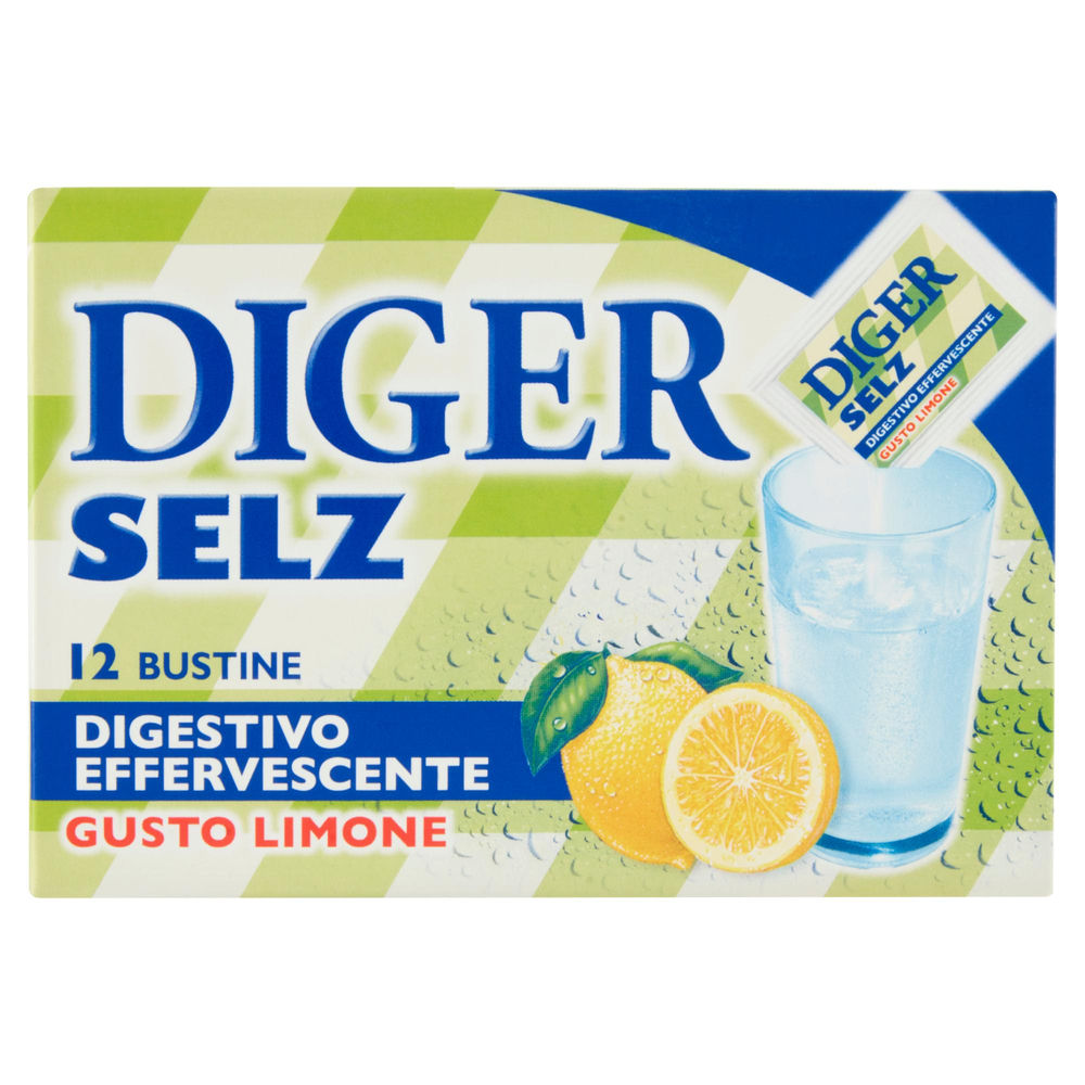 Digestivo diger selz gusto limone dissetante/effervescente x12 buste sc. g 42