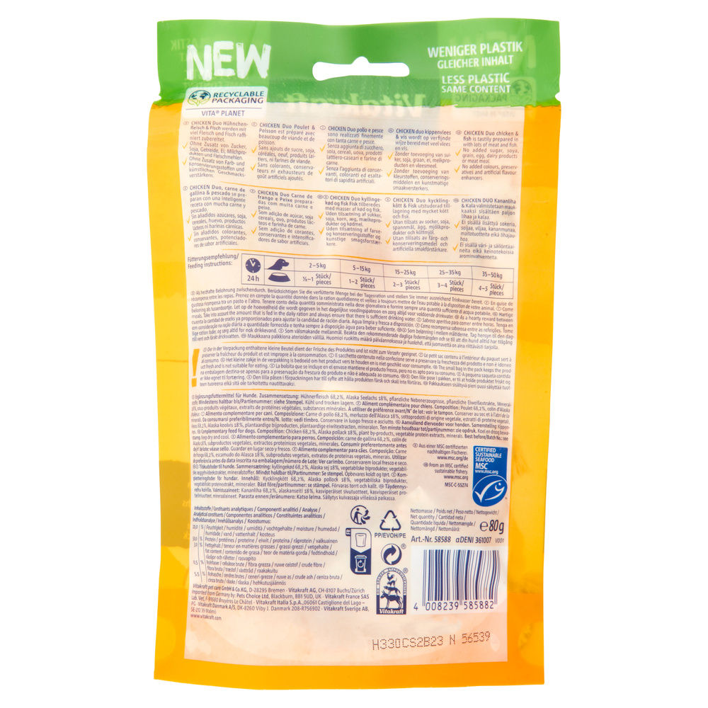 VITAKRAFT CHICKEN DUO CON POLLO E PESCE G80 - 1