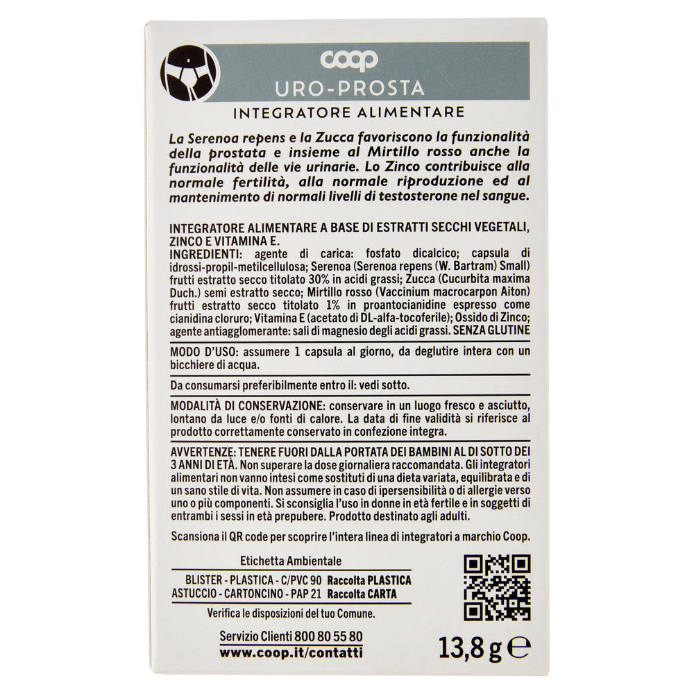 INTEGRATORE URO-PROSTA COOP 20CPS  G 13,8 - 1