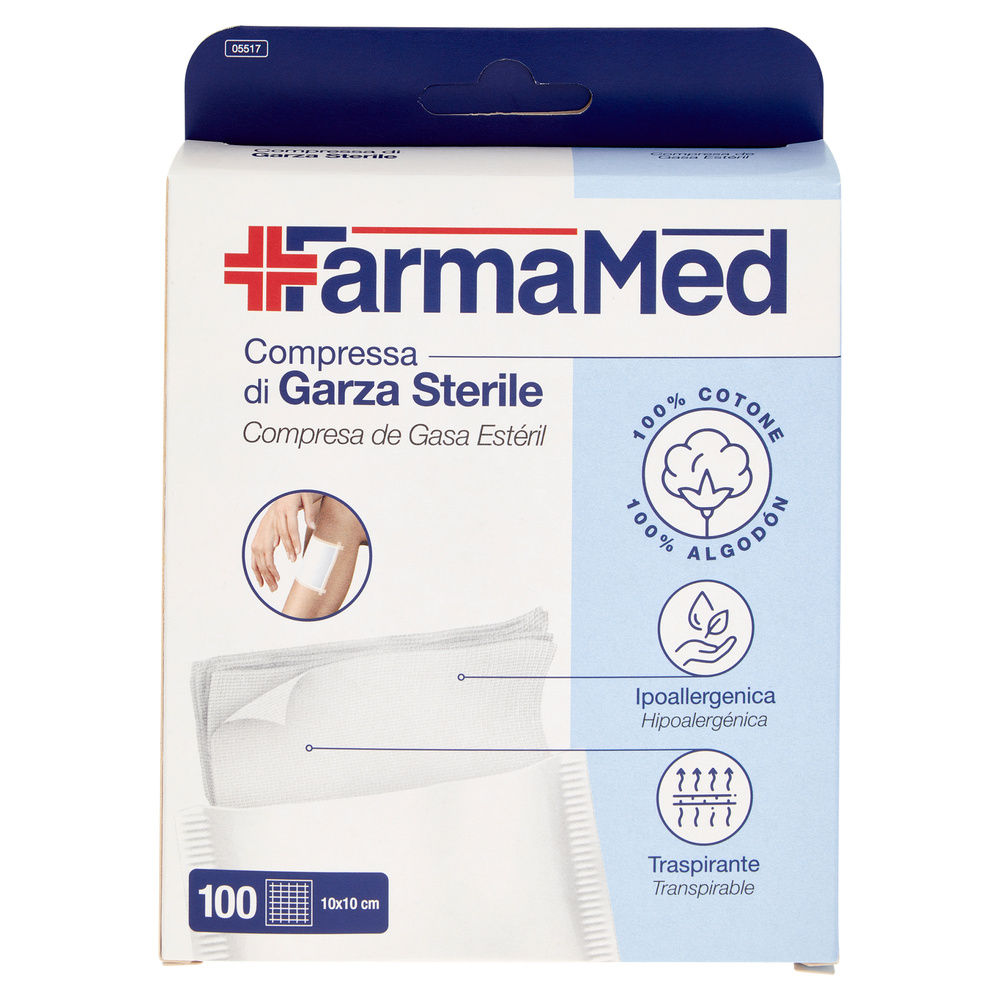 COMPRESSE GARZE STERILI FARMAMED 10X10CM PZ.100 - 2