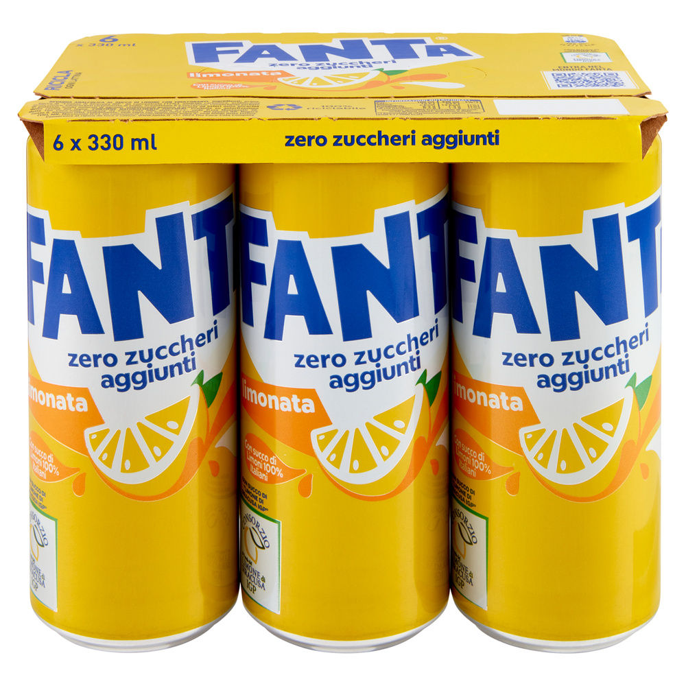 FANTA ZERO LEMON CLUSTER LATTINA ML 330 X 6 - 2