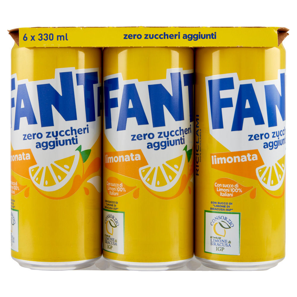 FANTA ZERO LEMON CLUSTER LATTINA ML 330 X 6 - 7