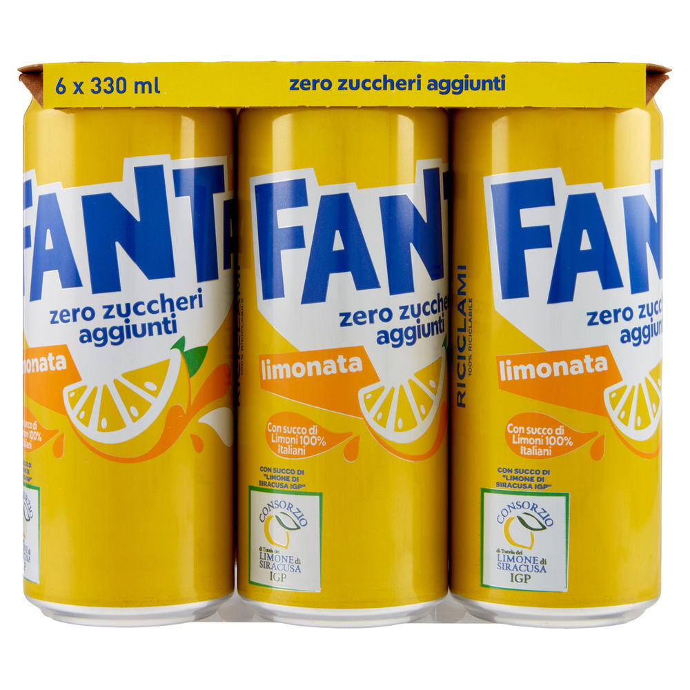 FANTA ZERO LEMON CLUSTER LATTINA ML 330 X 6 - 1