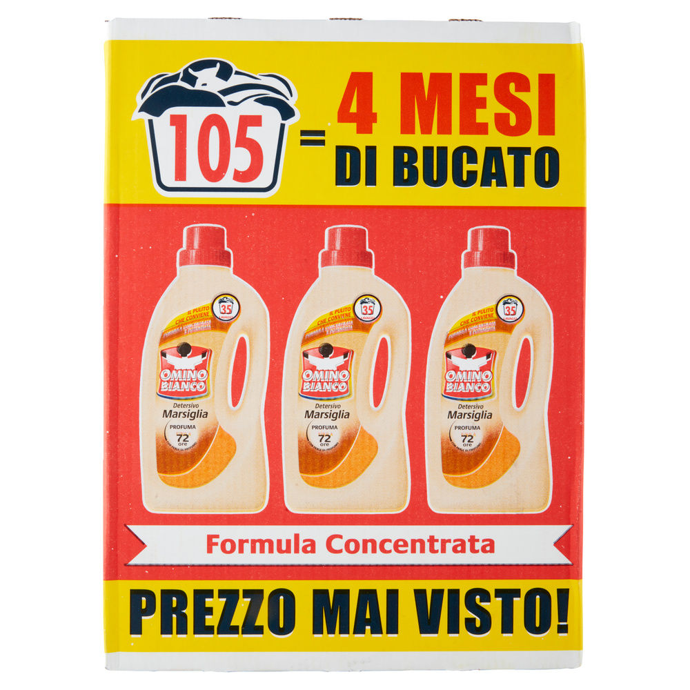 DETERSIVO LAVATRICE LIQUIDO OMINO BIANCO MARSIGLIA 3X35LAV 3X L 1,4 - 7