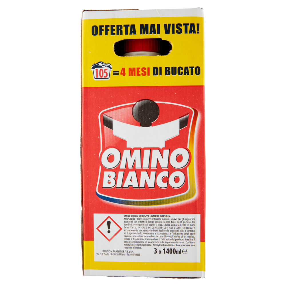DETERSIVO LAVATRICE LIQUIDO OMINO BIANCO MARSIGLIA 3X35LAV 3X L 1,4 - 6