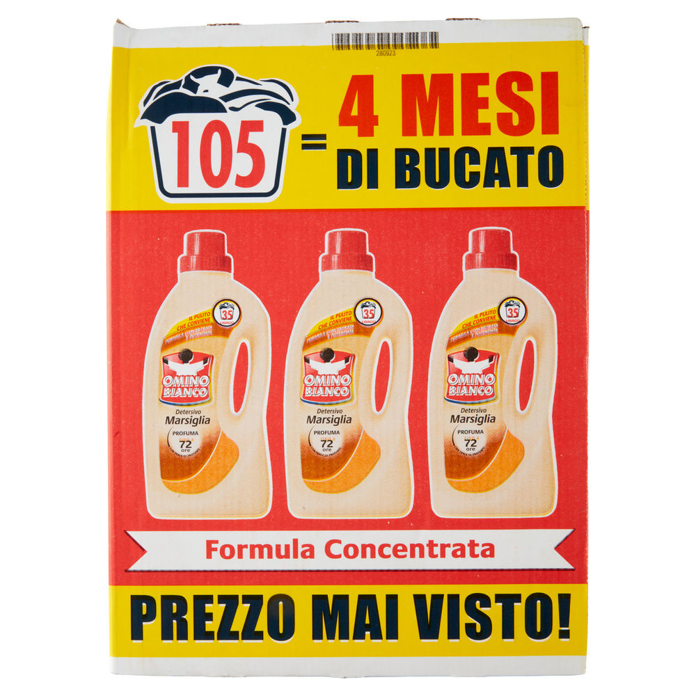 DETERSIVO LAVATRICE LIQUIDO OMINO BIANCO MARSIGLIA 3X35LAV 3X L 1,4 - 1