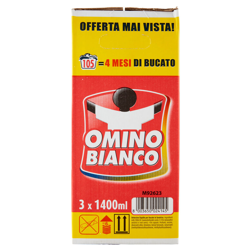 DETERSIVO LAVATRICE LIQUIDO OMINO BIANCO MARSIGLIA 3X35LAV 3X L 1,4 - 5