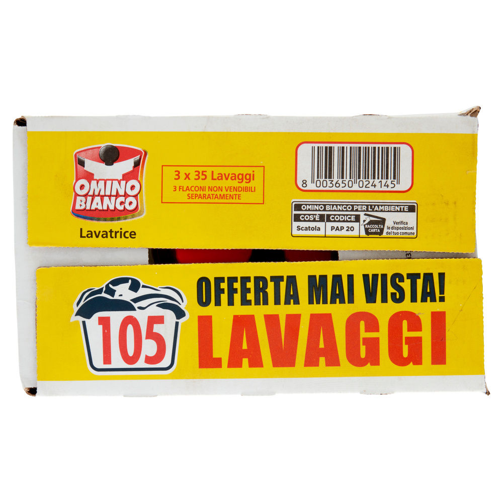 DETERSIVO LAVATRICE LIQUIDO OMINO BIANCO MARSIGLIA 3X35LAV 3X L 1,4 - 4
