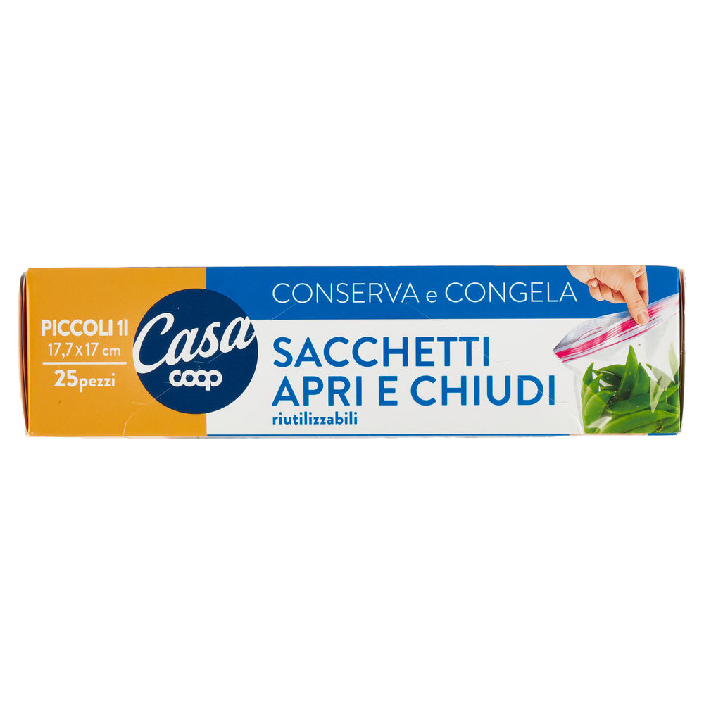 SACCHETTI APRI E CHIUDI RIUTILIZZABILI COOP CASA PICCOLI 1L PZ.25 - 4