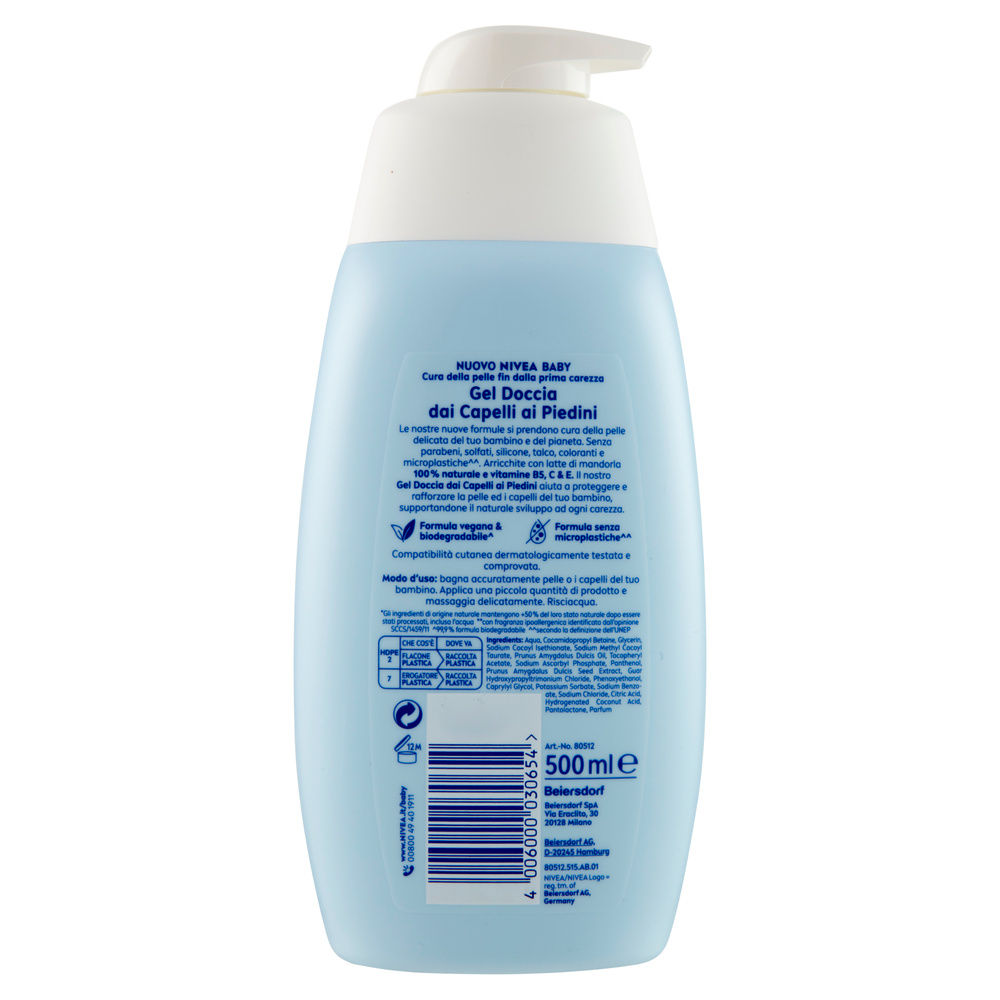 DOCCIA GEL NIVEA BABY DAI CAPELLI AI PIEDINI ML 500 - 1