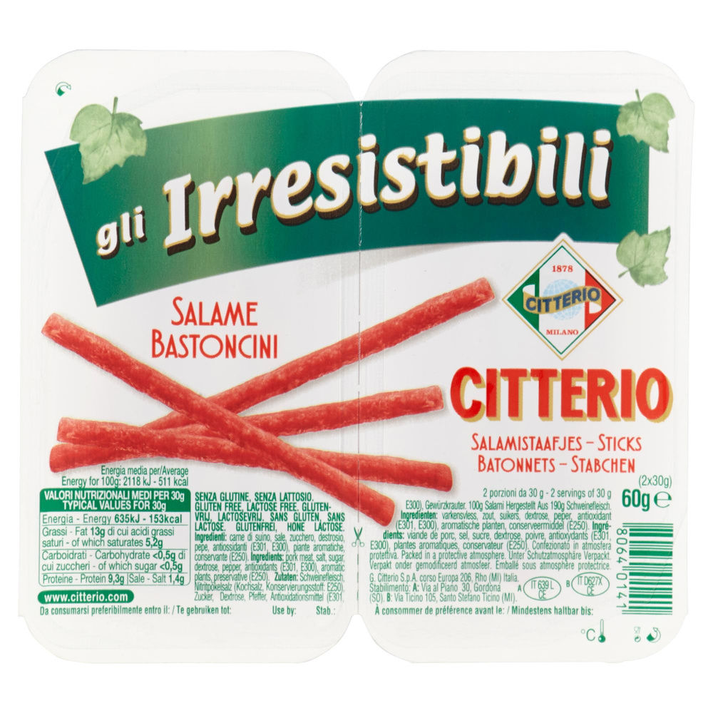 SALAME BASTONCINI GLI IRRESISTIBILI CITTERIO VASCHETTA G 60 - 5