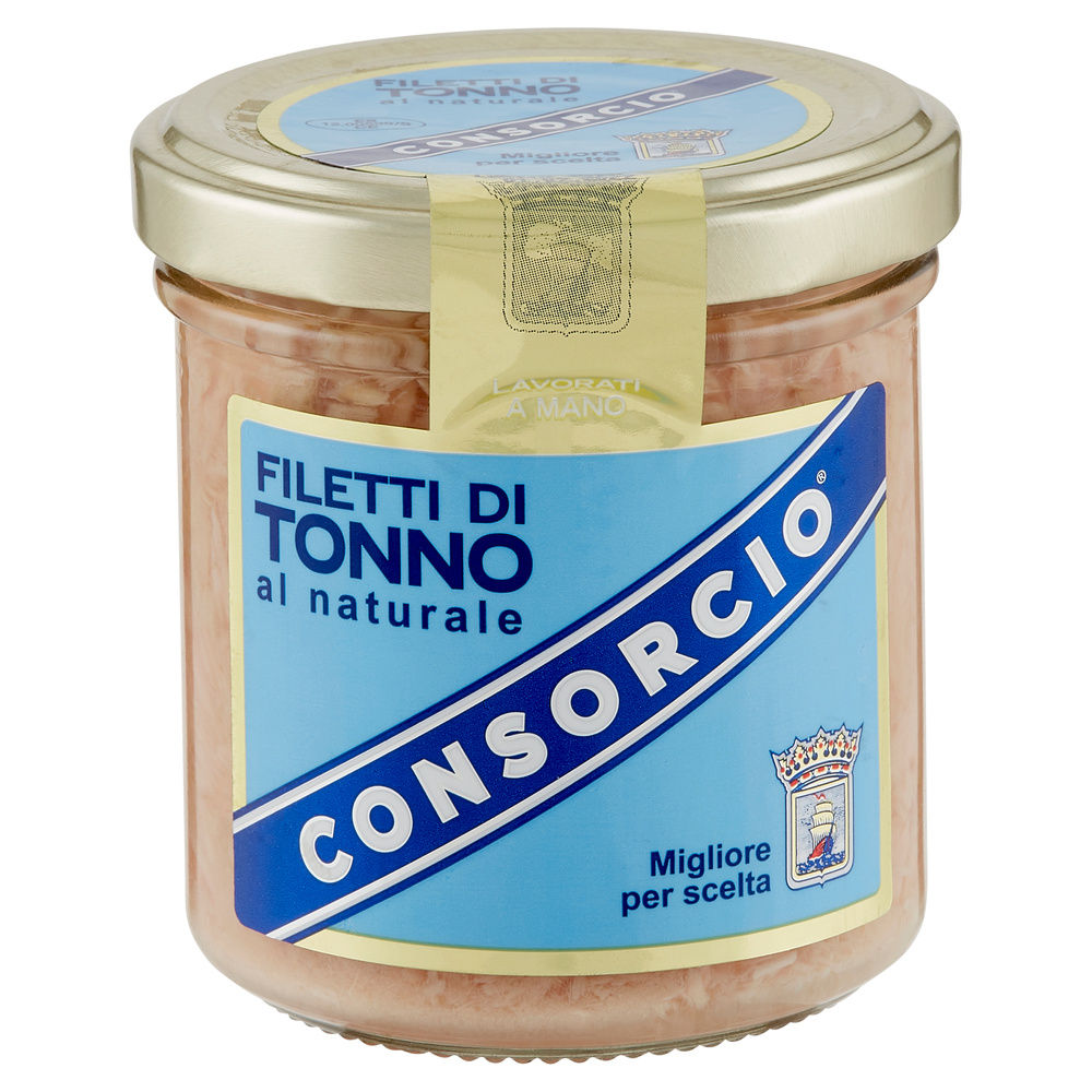 FILETTI DI TONNO AL NATURALE CONSORCIO VASO VETRO G 150 SGOCC G 105 - 2
