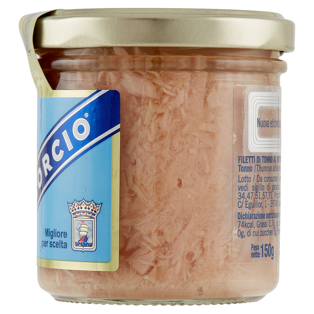 FILETTI DI TONNO AL NATURALE CONSORCIO VASO VETRO G 150 SGOCC G 105 - 5