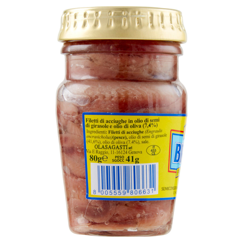 FILETTI DI ACCIUGHE IN OLIO BLEND BRIBON G 80 - 6