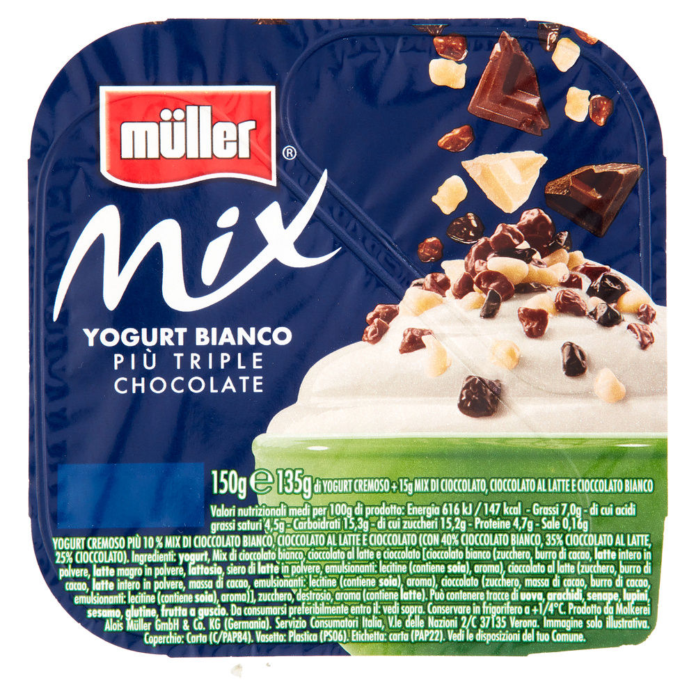MIX BIANCO PIÙ TRIPLE CHOCOLATE MULLER G 150 - 7