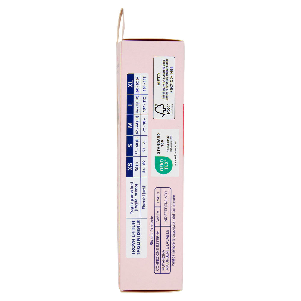 MUTANDINE MESTRUALI NUVENIA INTIMA WEAR HIPSTER NERE TG.S PZ.1 - 5