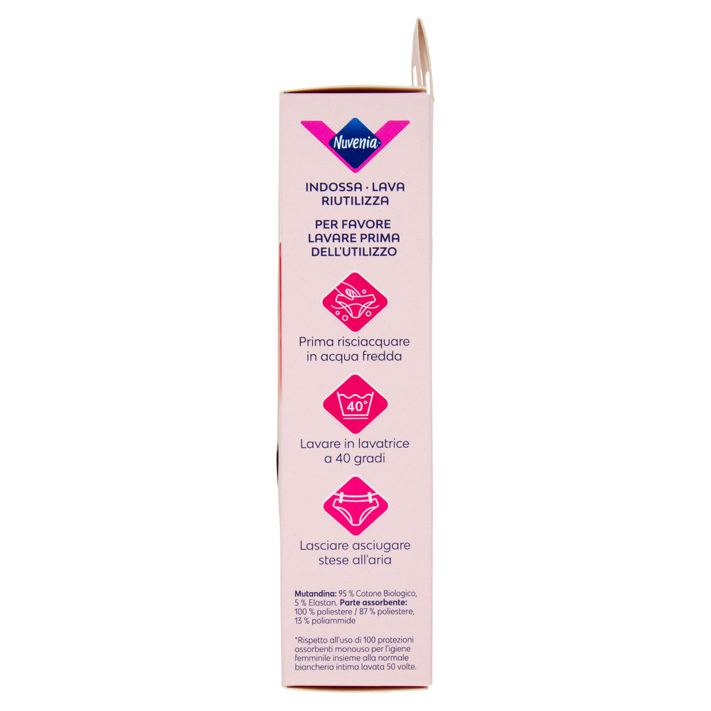 MUTANDINE MESTRUALI NUVENIA INTIMA WEAR HIPSTER NERE TG.S PZ.1 - 6