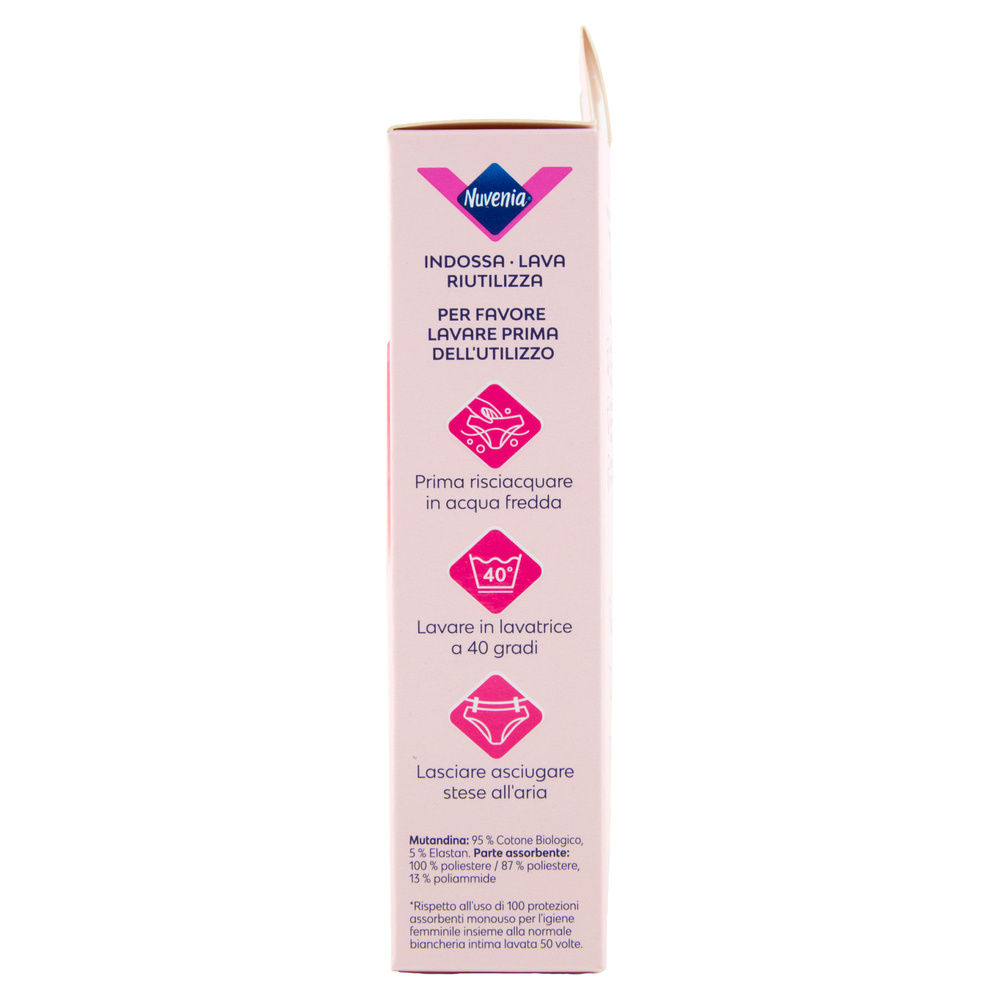 MUTANDINE MESTRUALI NUVENIA INTIMA WEAR HIPSTER NERE TG.L PZ.1 - 6