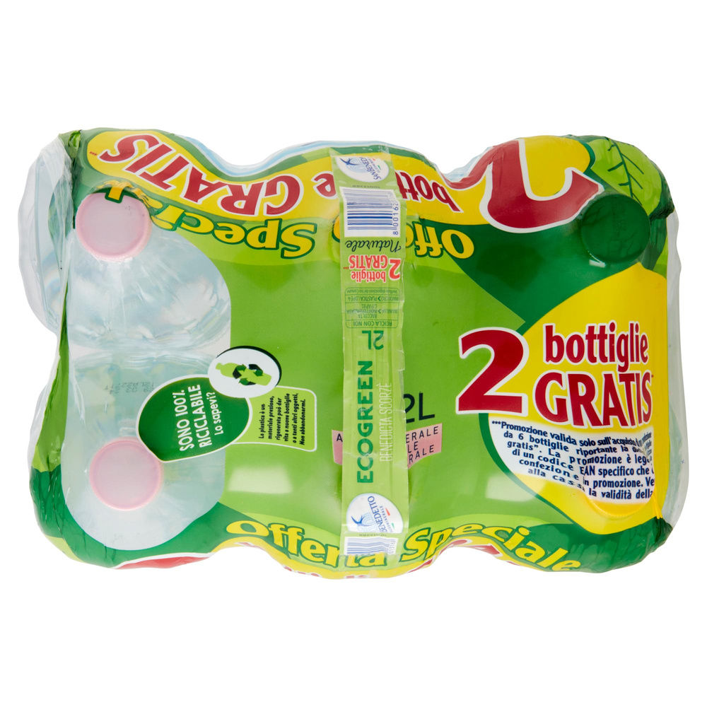 ACQUA MINERALE SAN BENEDETTO ECO-GREEN CLUSTER L 2X4 + 2 O/S - 4