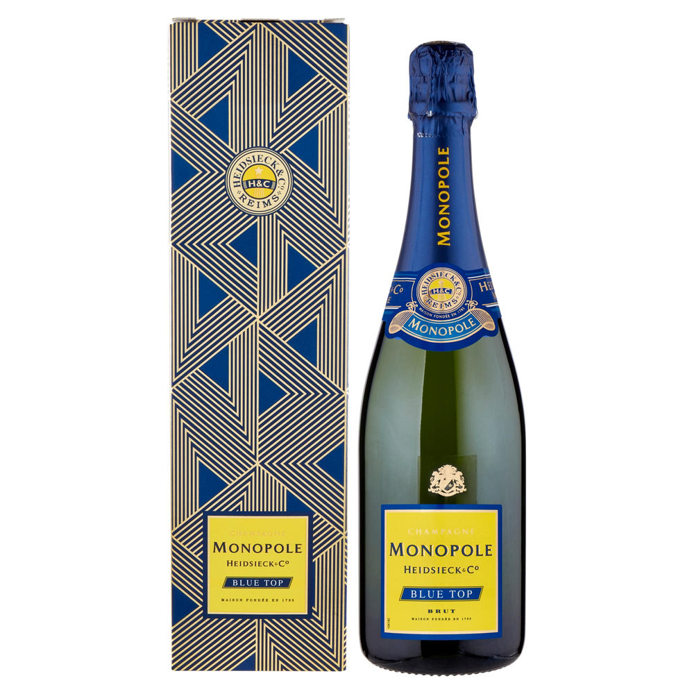 Champagne heidsieck & co monopole blue top brut docg astuccio ml 750