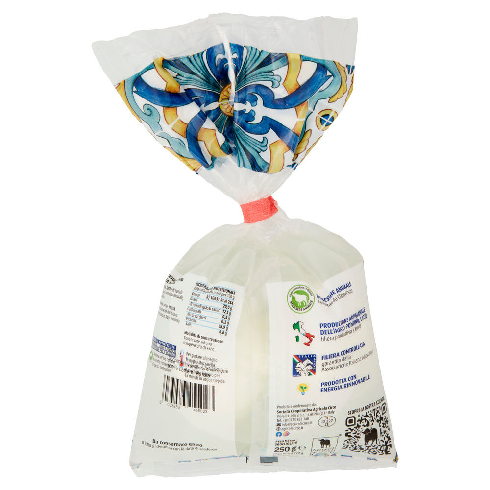 BOCCONCINI DI LATTE DI BUFALA 2X125G BUSTA A CIUFFO 250G AZIENDA AGRICOLA CIRCE - 4