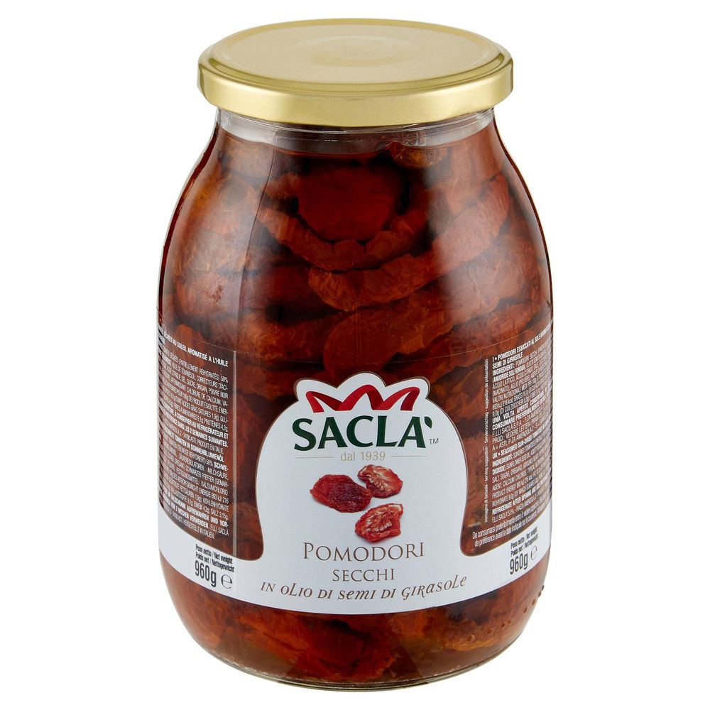 POMODORI SECCHI IN OLIO DI SEMI DI GIRASOLE SACLA' VASO VETRO G 960 - 3