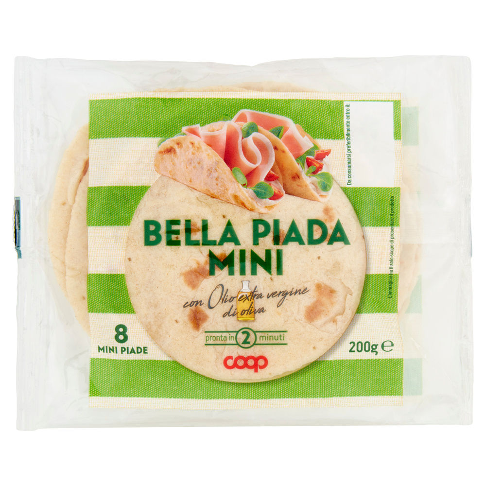 MINIPIADINA CON OLIO EXTRAVERGINE D'OLIVA PZ 8 COOP FLOW-PACK G 200 - 1