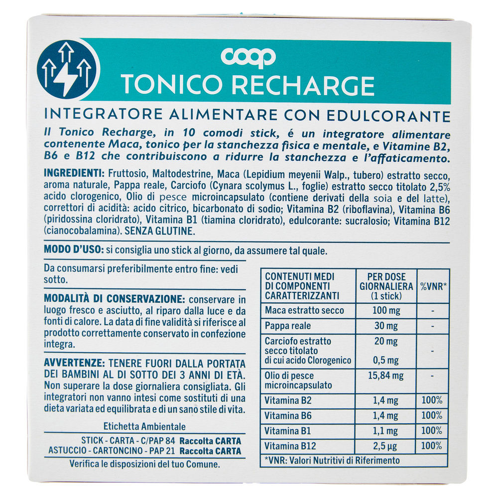 INTEGRATORE TONICO RECHARGE COOP G 10 - 5
