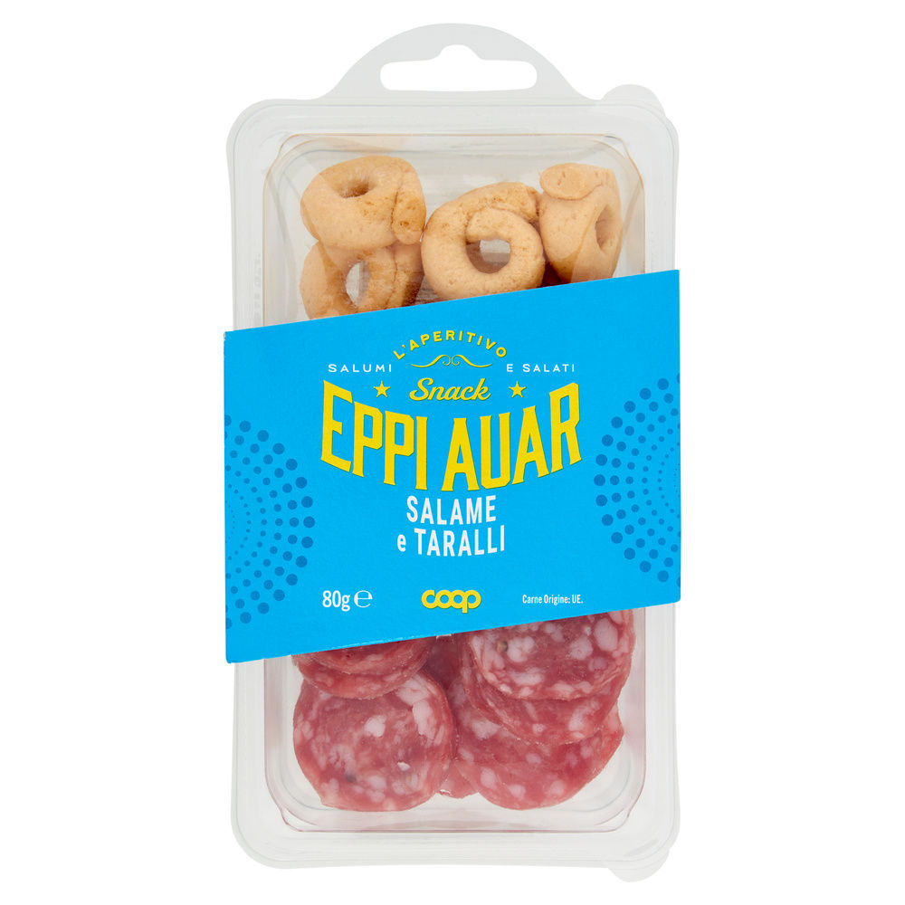 SNACK SALAME AFFETTATO CON TARALLI COOP G 80 - 0