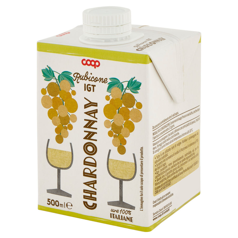 VINO CHARDONNAY DA TAVOLA COOP BRICK ML 500 - 1
