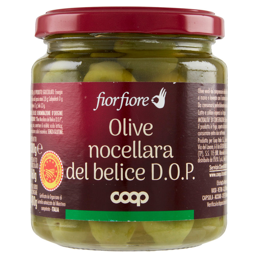 OLIVE NOCELLARA DEL BELICE IN SALAMOIA DOP COOP FIOR FIORE G 300 SGOCC G 160 - 2