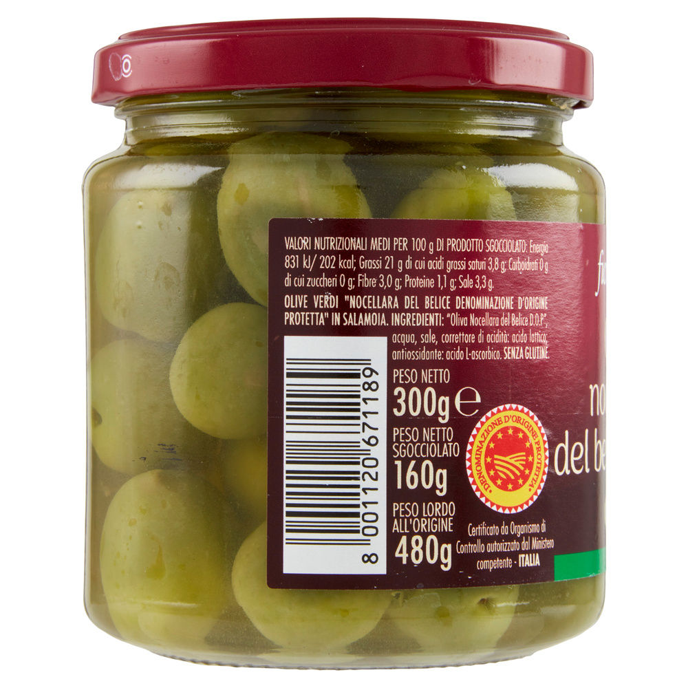 OLIVE NOCELLARA DEL BELICE IN SALAMOIA DOP COOP FIOR FIORE G 300 SGOCC G 160 - 3