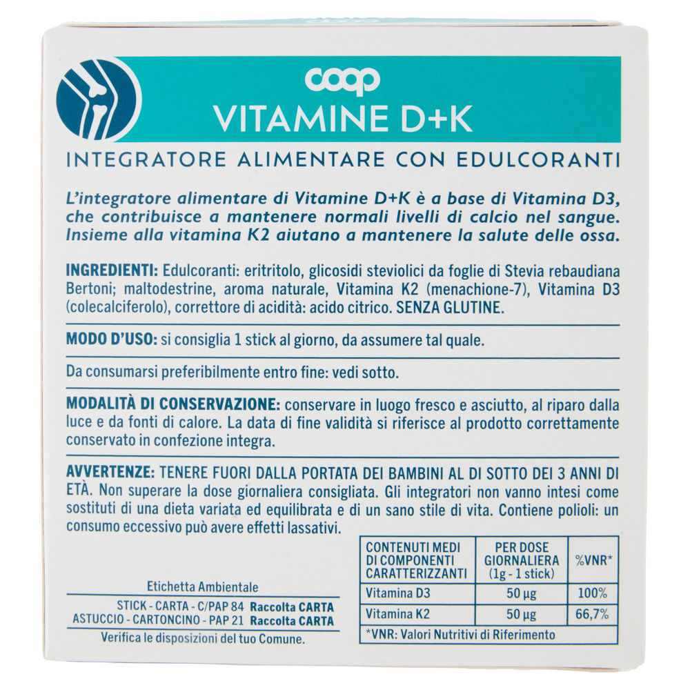 INTEGRATORE VITAMINE D + K COOP G 200 - 5