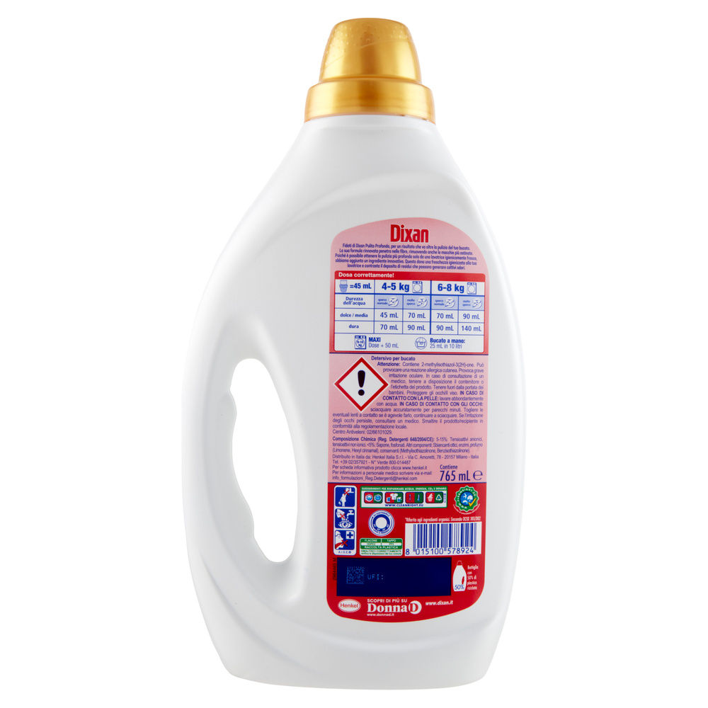 DETERSIVO LAVATRICE LIQUIDO DIXAN 17LAV SMACCHIANTE L 0,765 - 4