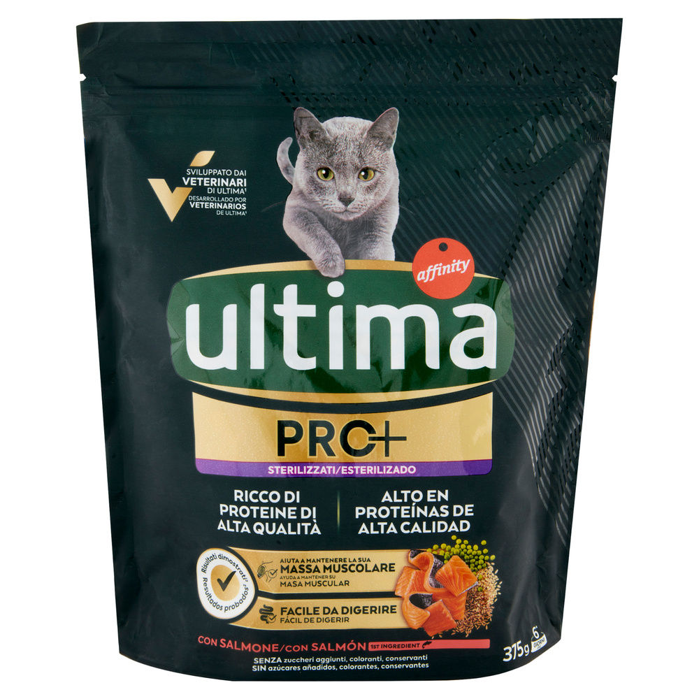 SECCO GATTO CROCCANTINI ULTIMA CAT PRO+ STERILIZED SALMONE BUSTA G 375 - 7