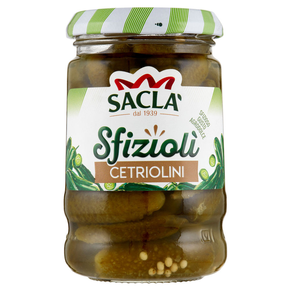 CETRIOLINI CONDITI SFIZIOLI' SACLA' G 190 SGOCC G 105 - 6