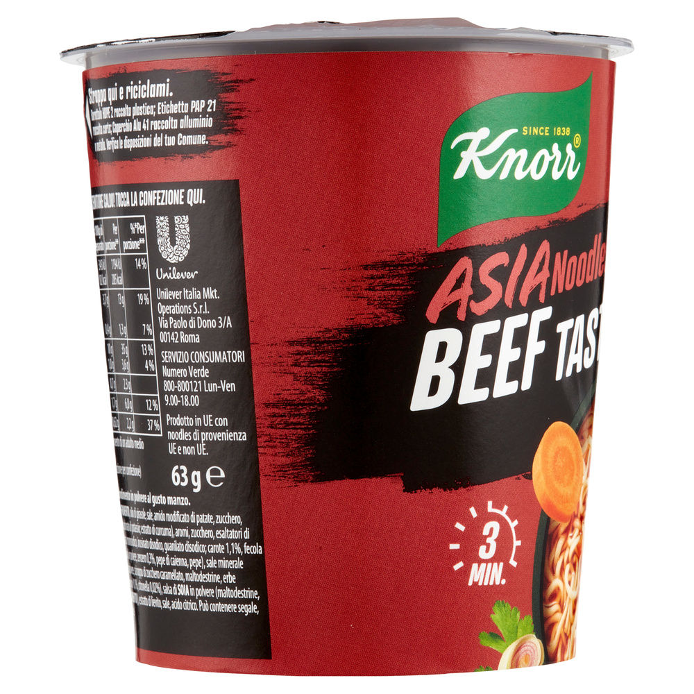 CUP NOODLES BEEF KNORR G 63 - 5