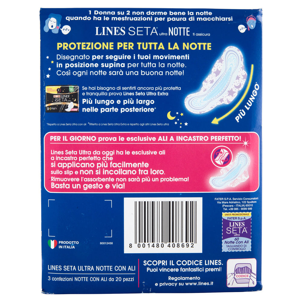 ASSORBENTI LINES SETA ULTRA NOTTE TRIPACCO PZ.60 - 3