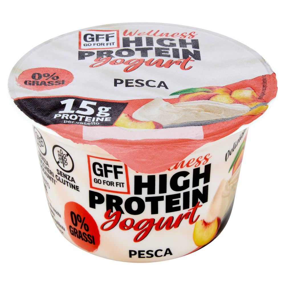 YOGURT PESCA 0% SENZA LATTOSIO HIGH PROTEIN GO FOR FIT G 160 - 6