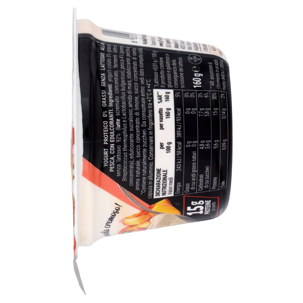 YOGURT PESCA 0% SENZA LATTOSIO HIGH PROTEIN GO FOR FIT G 160 - 1