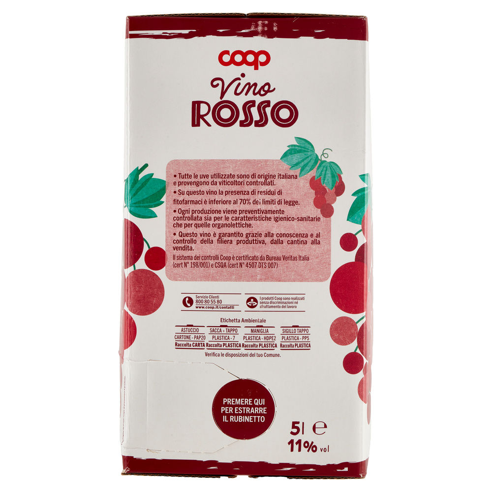 VINO ROSSO DA TAVOLA COOP BAG IN BOX  L 5 - 2