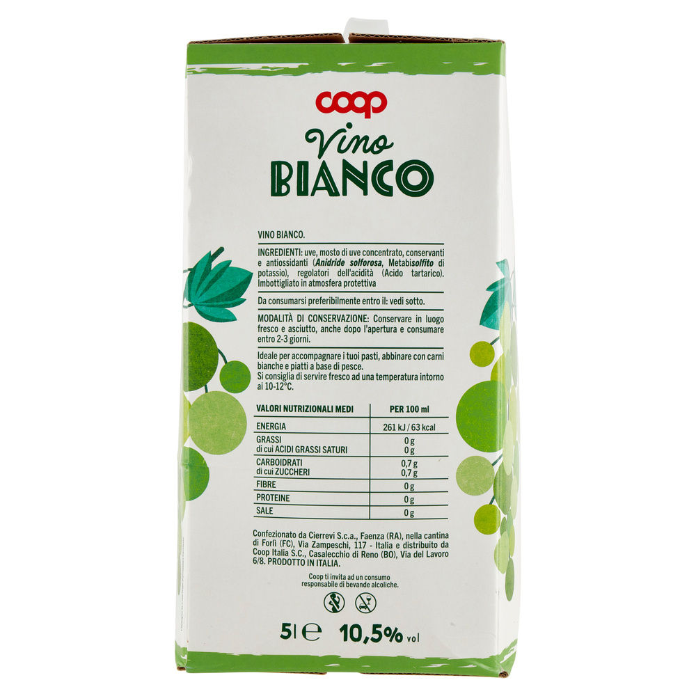 VINO BIANCO DA TAVOLA COOP BAG IN BOX L 5 - 6