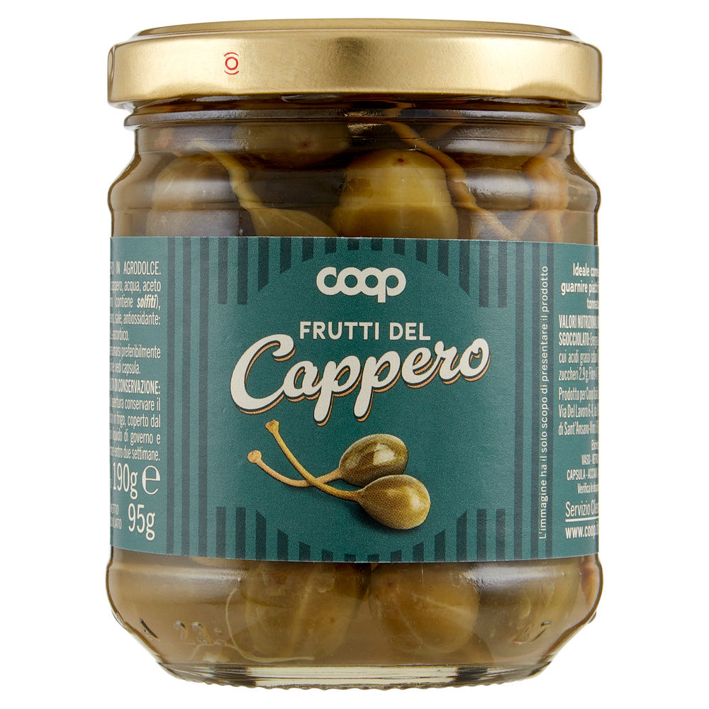 Frutti del cappero all'agrodolce coop g 190 sgocc 95 g