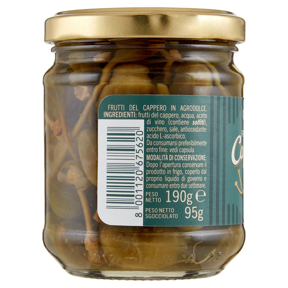 FRUTTI DEL CAPPERO ALL'AGRODOLCE COOP G 190 SGOCC 95 G - 2